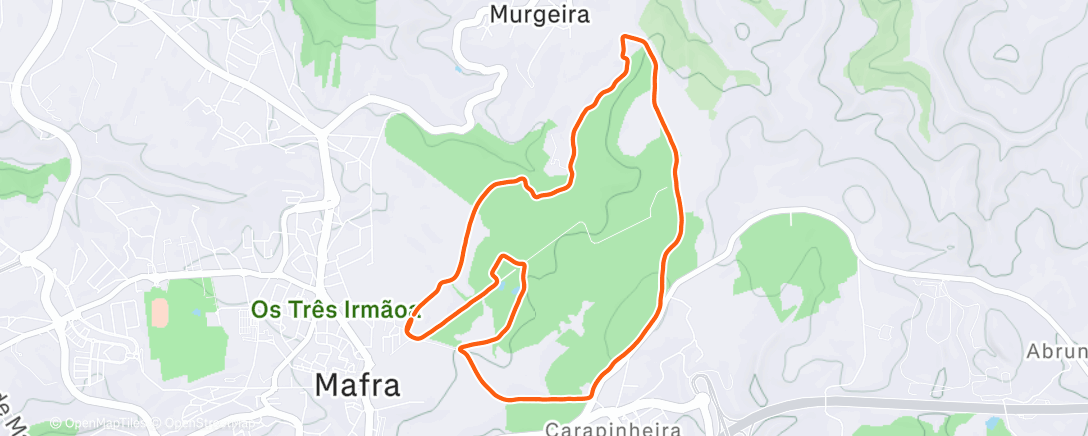 Map of the activity, Corrida matinal