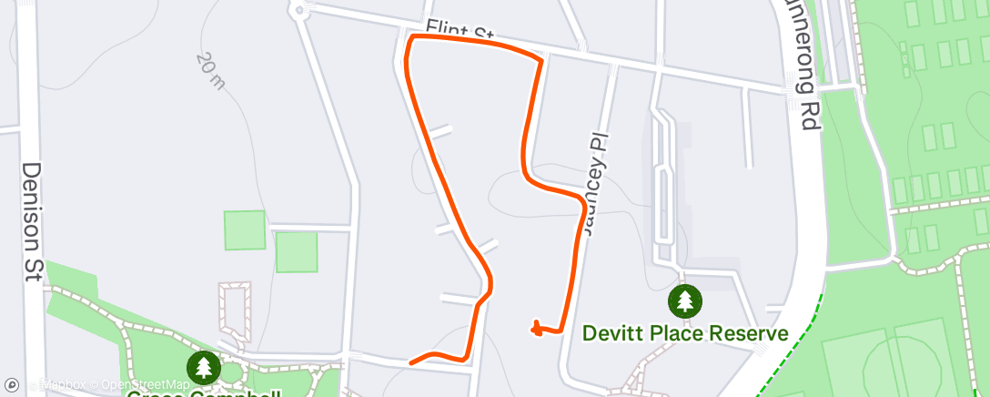 Map of the activity, Afternoon Walk