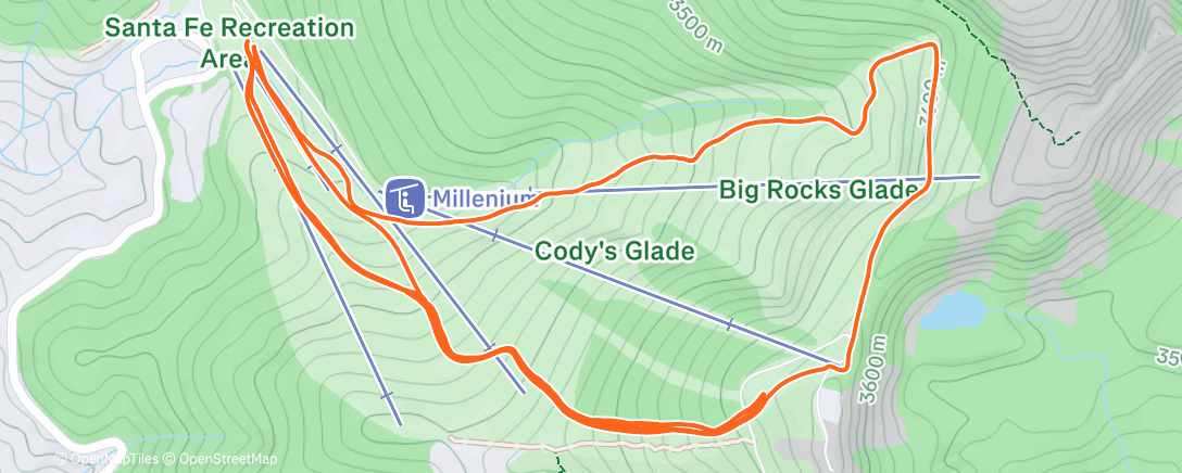 Map of the activity, Rain/ snow ❄️  and low vis