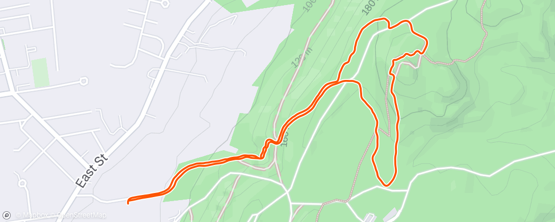 Map of the activity, Afternoon Trail Run