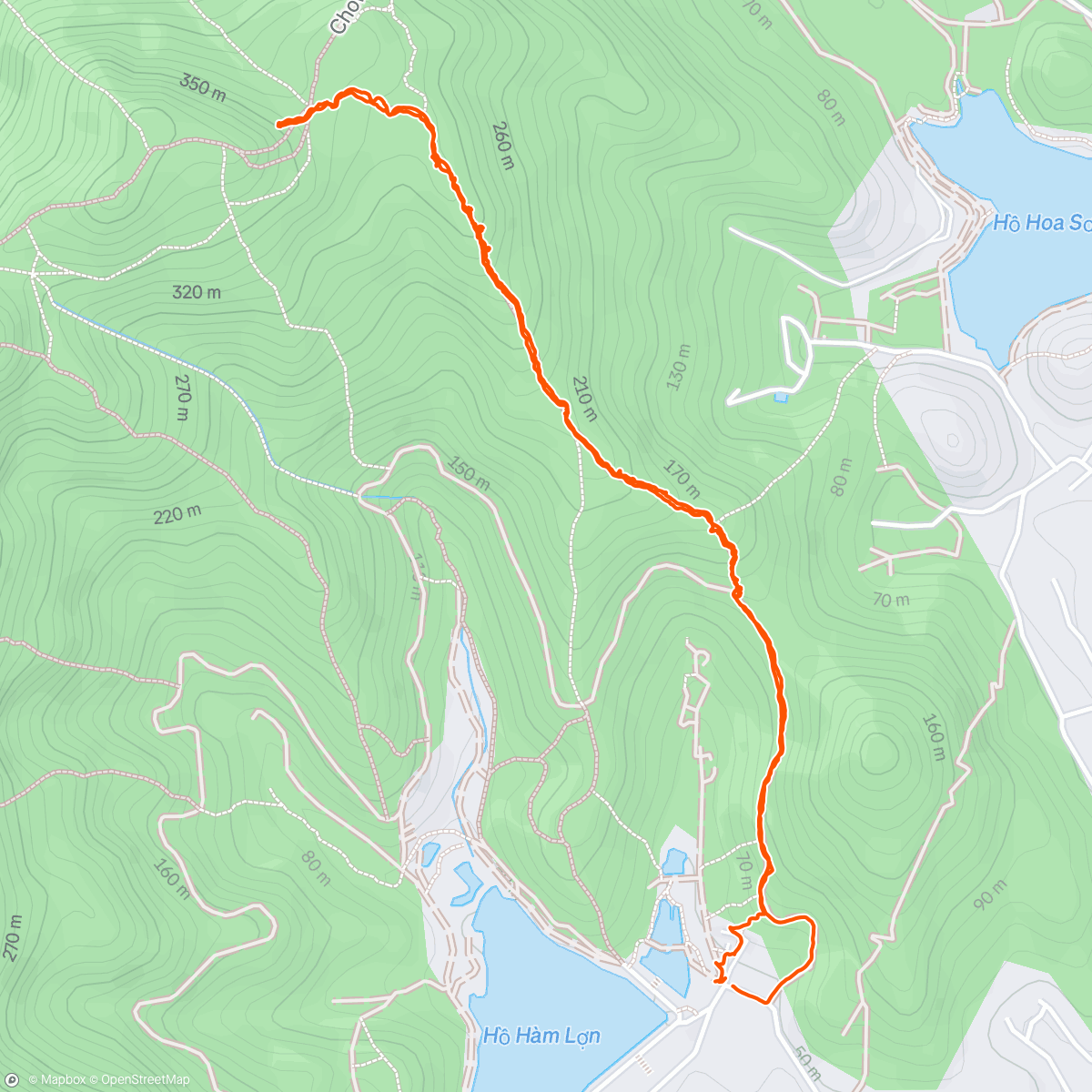 Map of the activity, Evening Trail Run