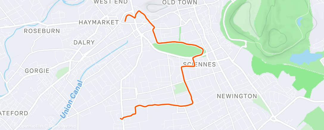 Mapa da atividade, Afternoon Run