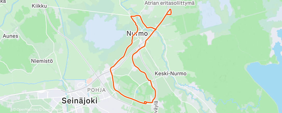 Карта физической активности (Night Ride)