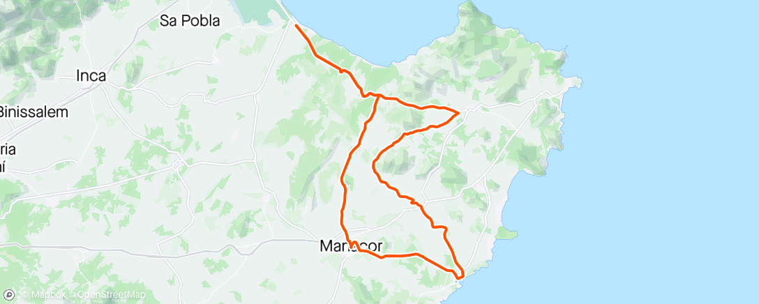 Map of the activity, Manacor og Porto Cristo