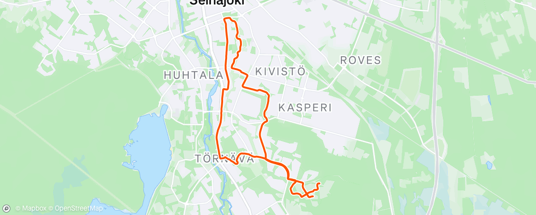 Map of the activity, Night Run