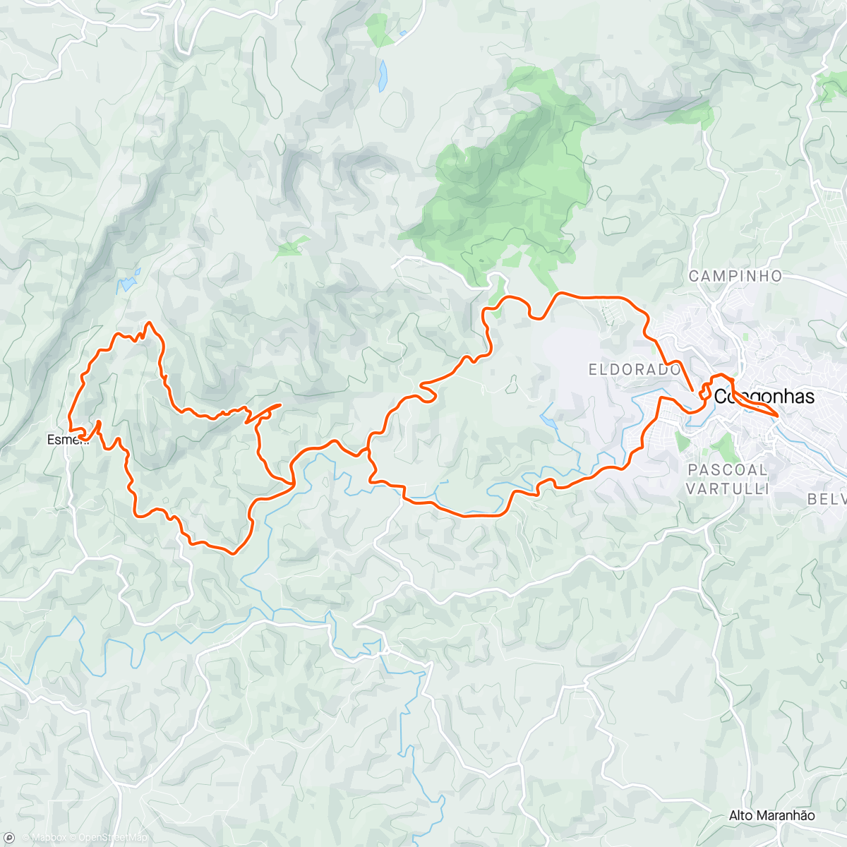 Map of the activity, Serra do Esmeril