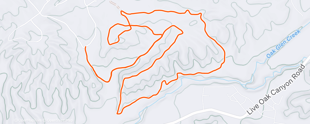 Map of the activity, Morning Trail Run