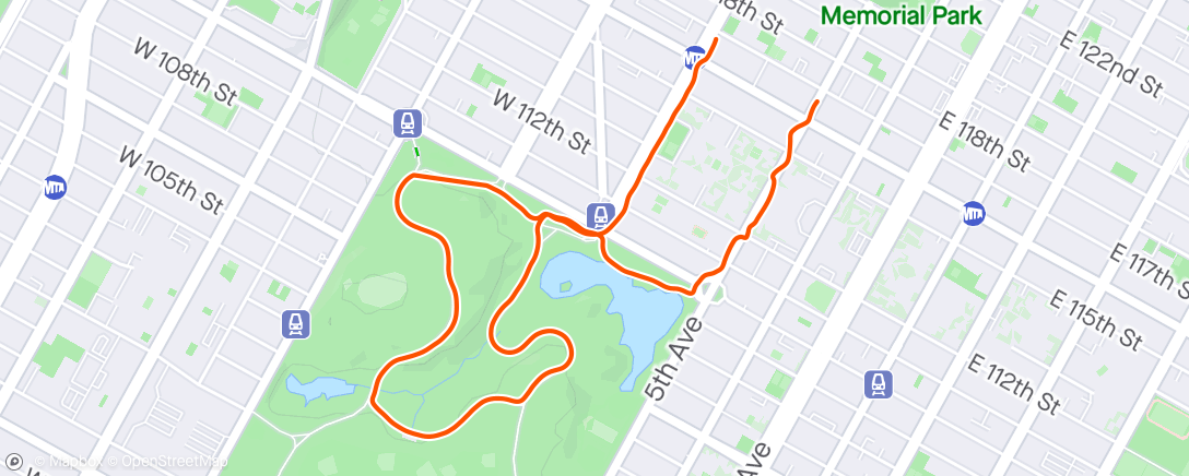 Mapa da atividade, Central Park #10