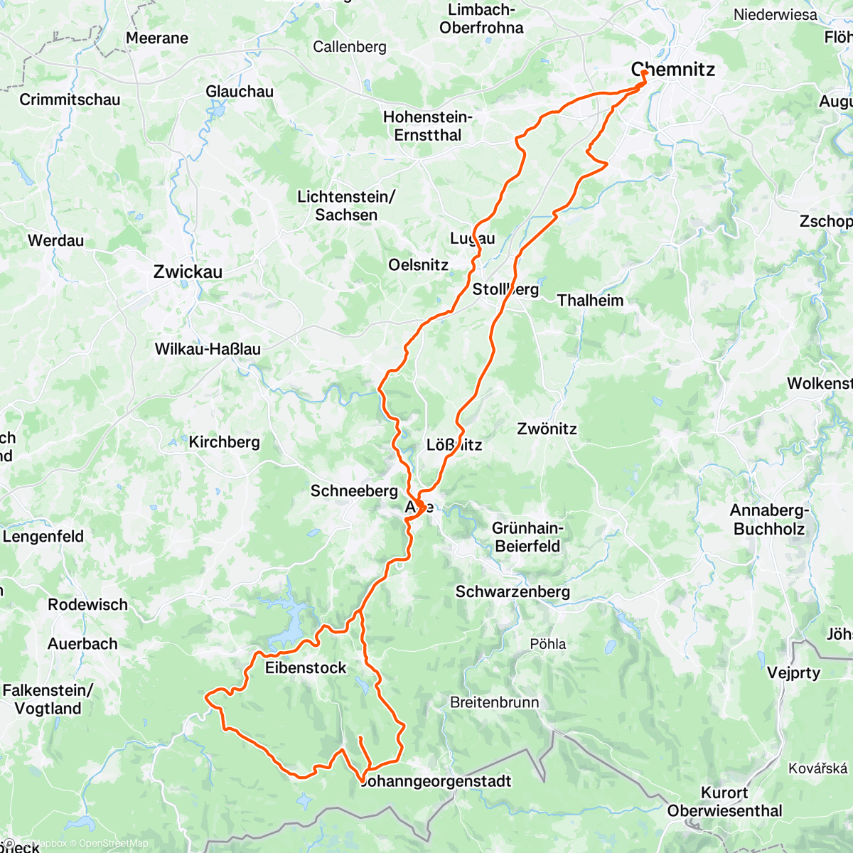 Map of the activity, Ostersonntag, wie er schöner nicht sein kann
