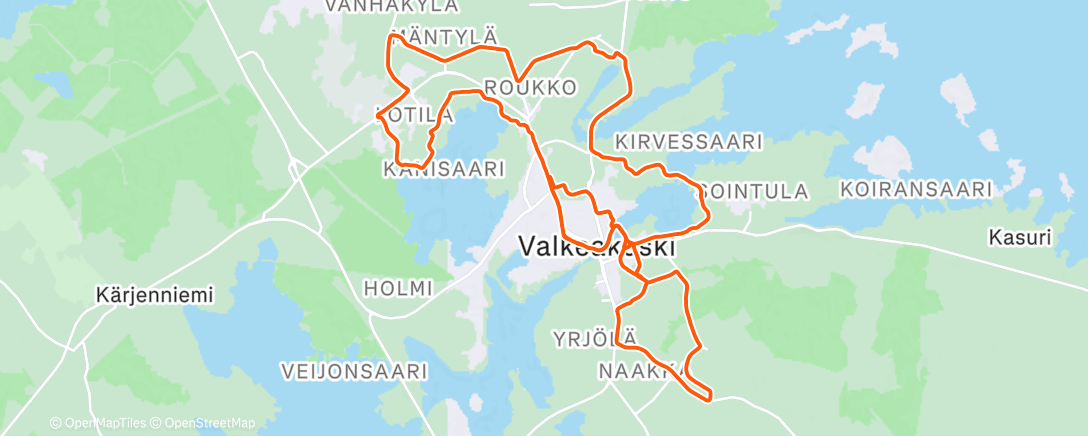 Map of the activity, Lunch Run