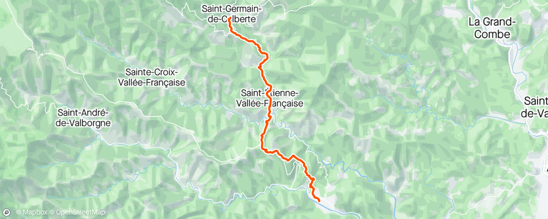 Map of the activity, Stevenson - Saint-Germain-de-Calberte à Saint-Jean-du-Gard