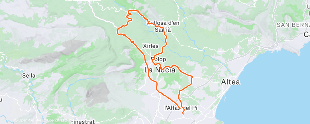 Карта физической активности (Bicicleta por la mañana)