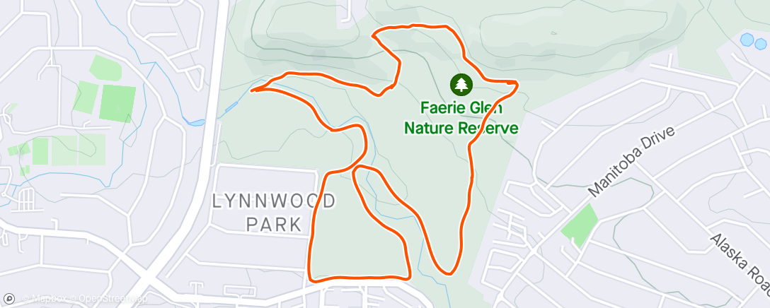 Map of the activity, FGNR trail run