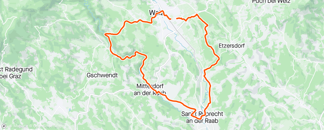 Карта физической активности (Gravel-Fahrt am Nachmittag)