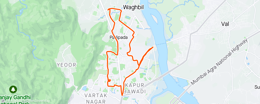 Map of the activity, GC Holi ride❤️