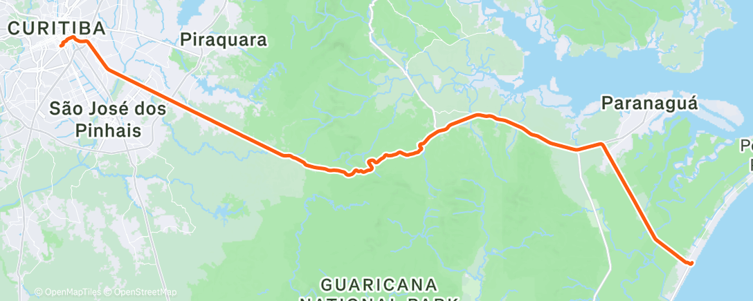 Map of the activity, Pedal partiu 🏖️😎