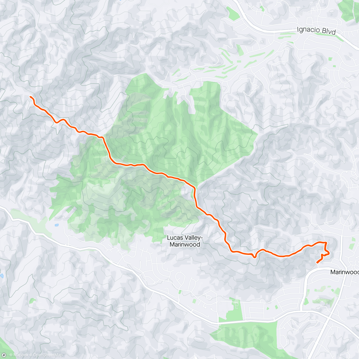 Mapa de la actividad (I am NOT rich 😝, but I am happy 🥰.  Happy to live in Marin (gorgeous trails))