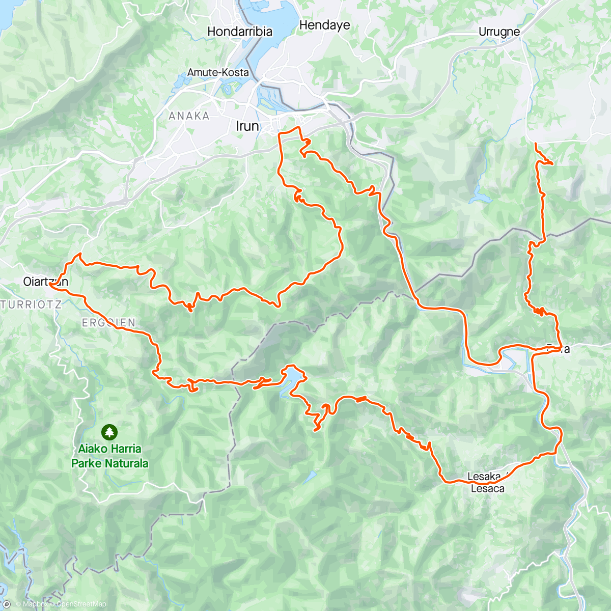 Map of the activity, Sortie route pays basque avec mygalou 🌡