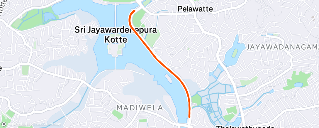 Map of the activity, Morning Run
