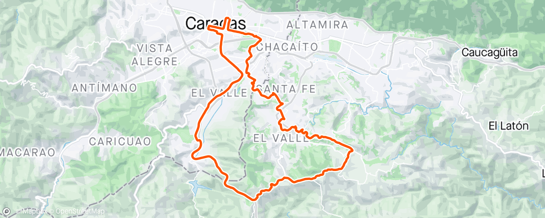Map of the activity, Ruta de Entrenamiento Tazón