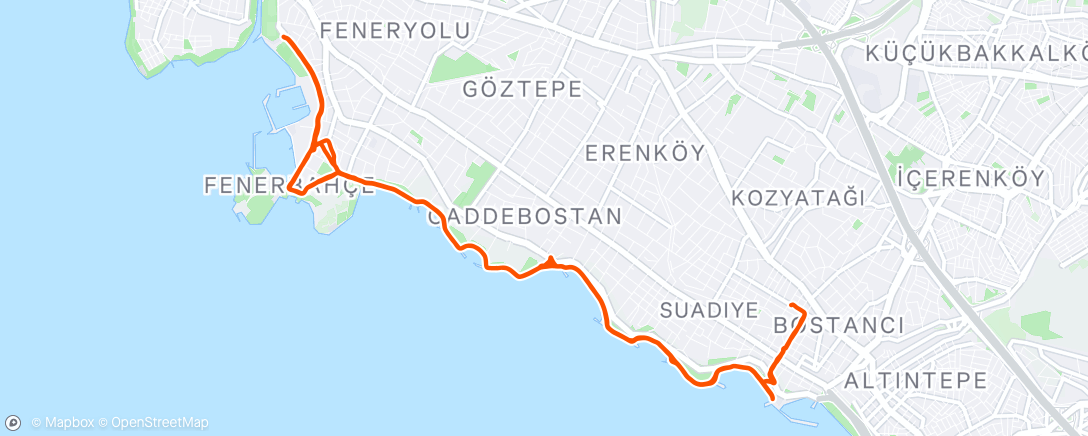 Map of the activity, Morning Run