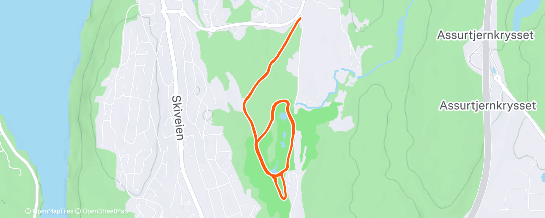 Map of the activity, Evening Nordic Ski