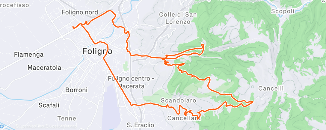 Map of the activity, Morning Mountain Bike Ride