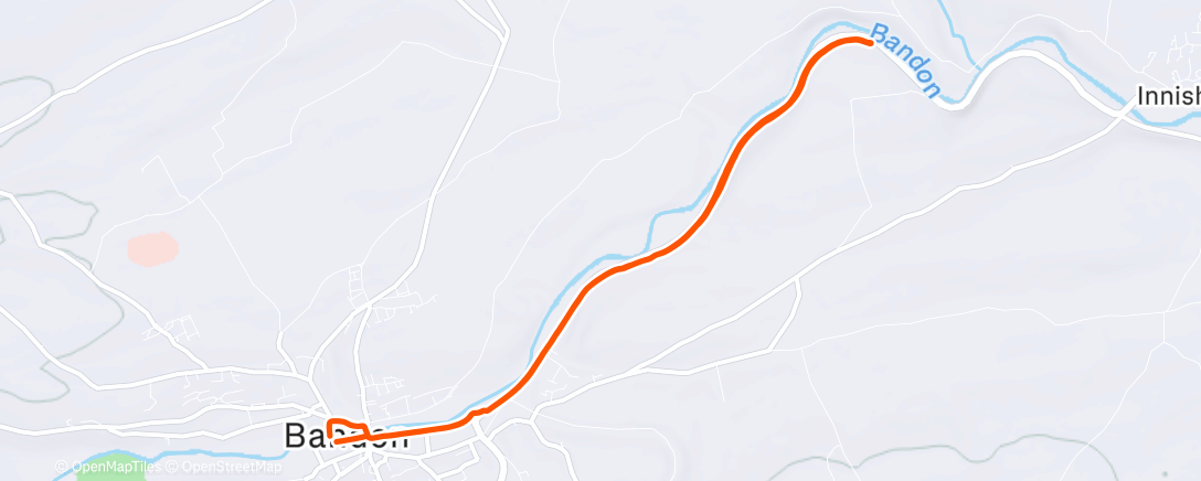 Map of the activity, Evening Run