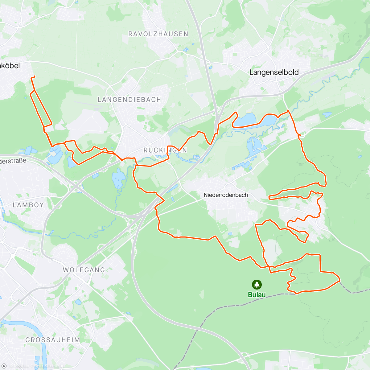Map of the activity, Trailrunde 😊