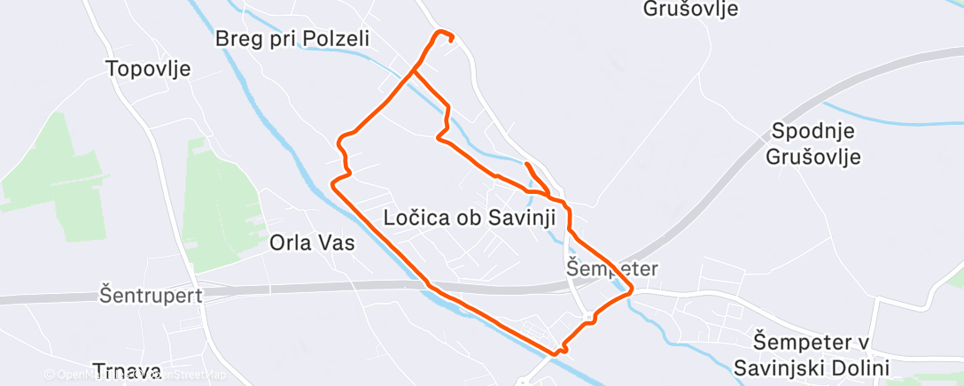 Map of the activity, Afternoon Walk