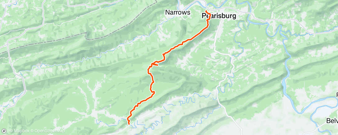 Map of the activity, Morning Hike