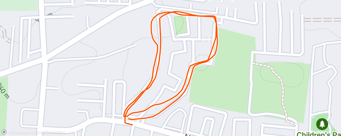Map of the activity, Morning Run