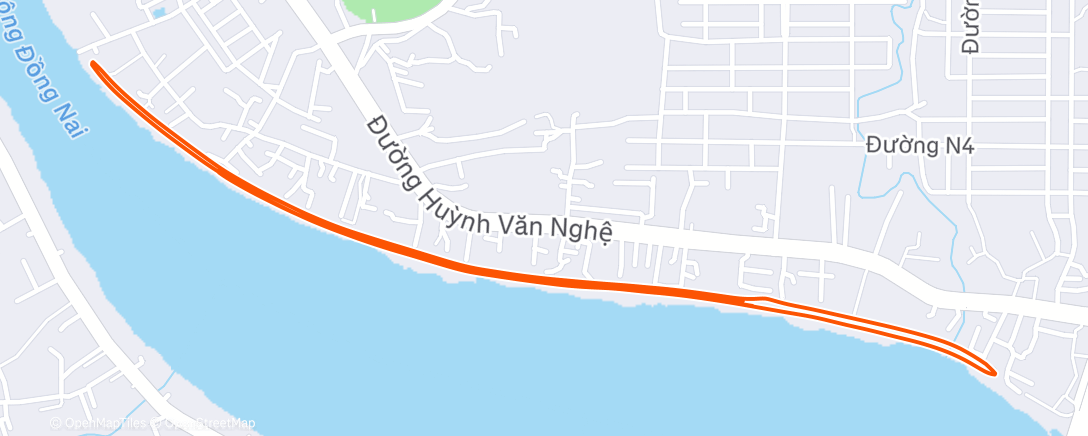 Map of the activity, Morning Run