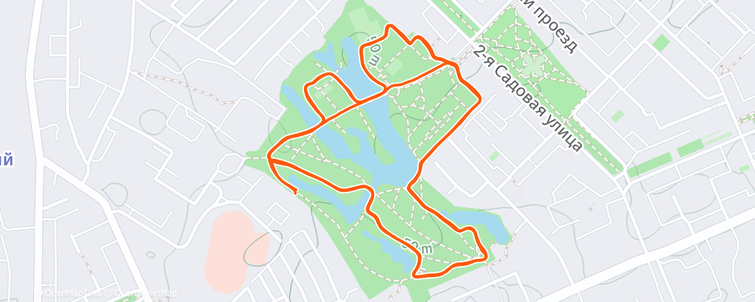 Map of the activity, Afternoon Run