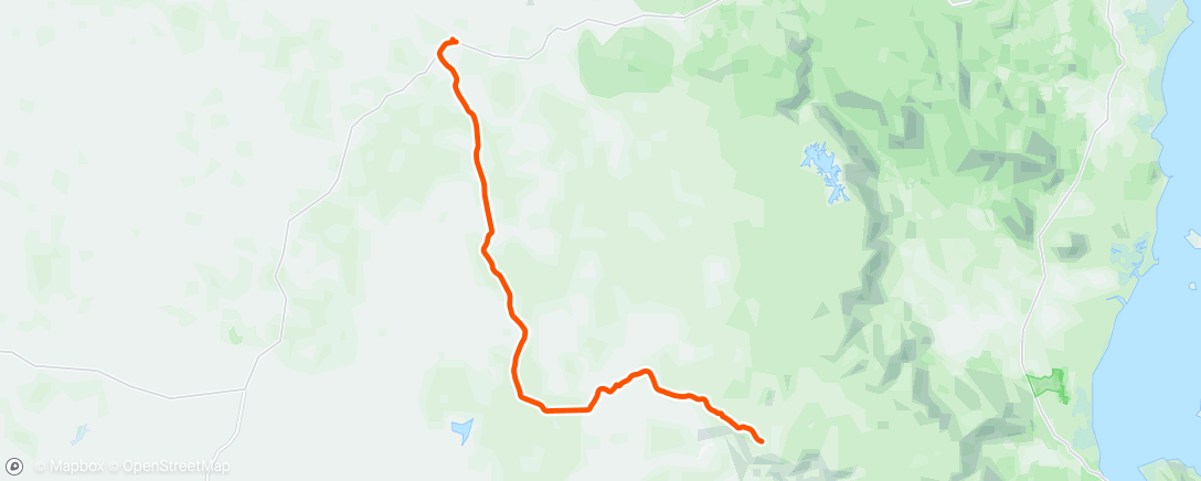 Map of the activity, Red Roads to Mount Garnet