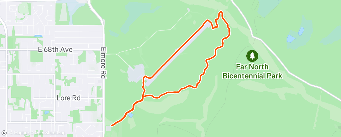 Map of the activity, Lunch Run