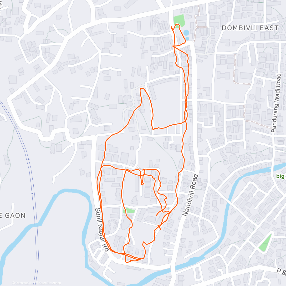 Map of the activity, Morning Run Day 014