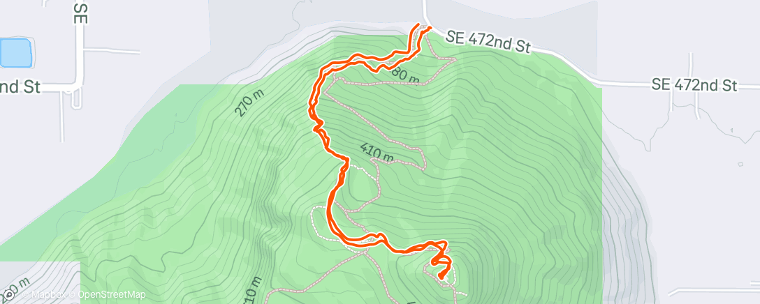 Map of the activity, Morning Trail Run