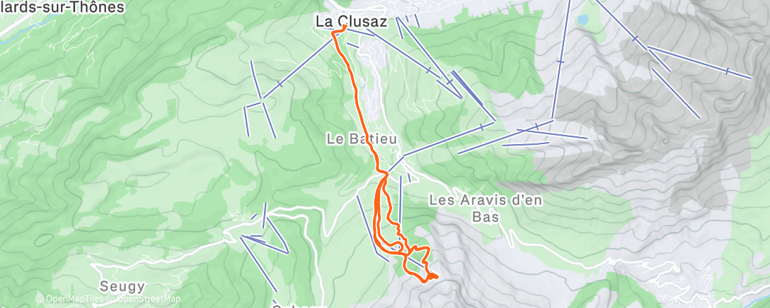 Mapa de la actividad (Ski de randonnée dans l'après-midi)