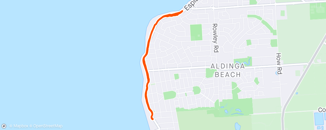 Map of the activity, Aldinga Beach Parkrun