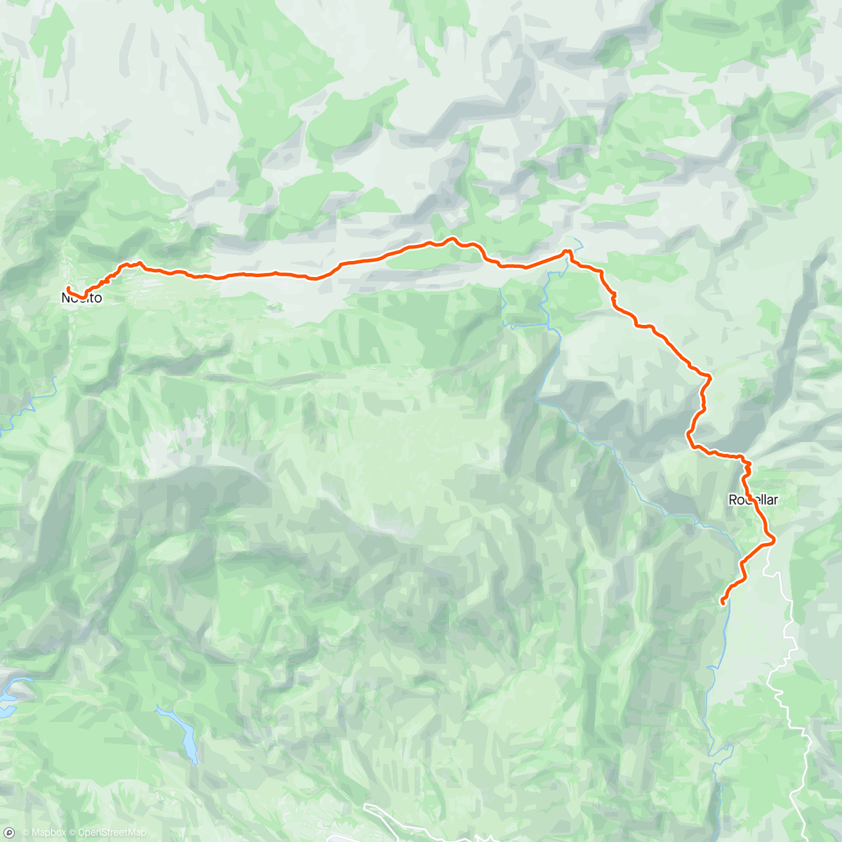 Map of the activity, 2°etapa Gran circular Guara