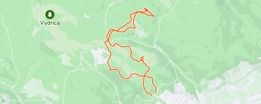 Map of the activity, Lunch Run