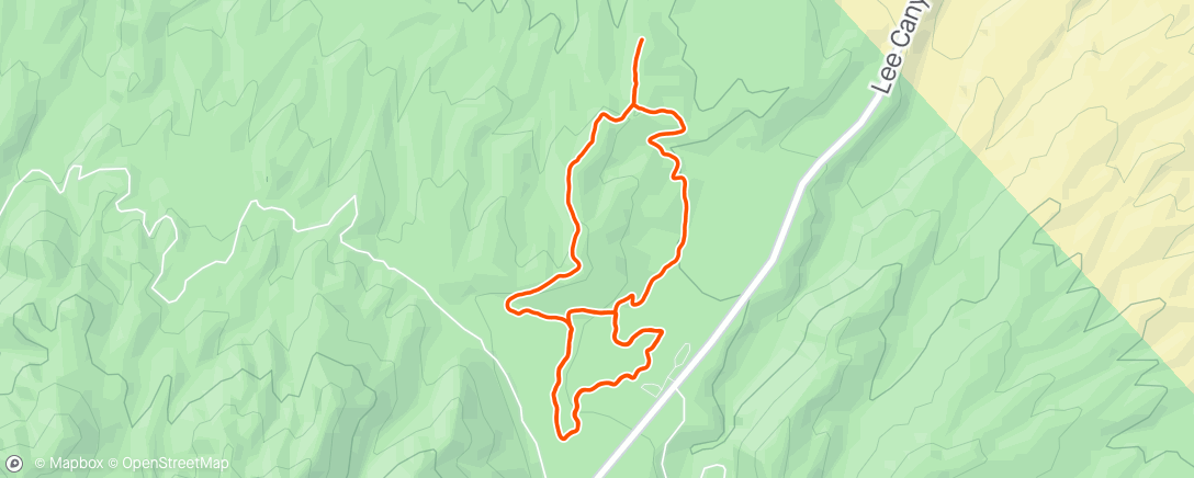 Mapa de la actividad, Lunch Trail Run