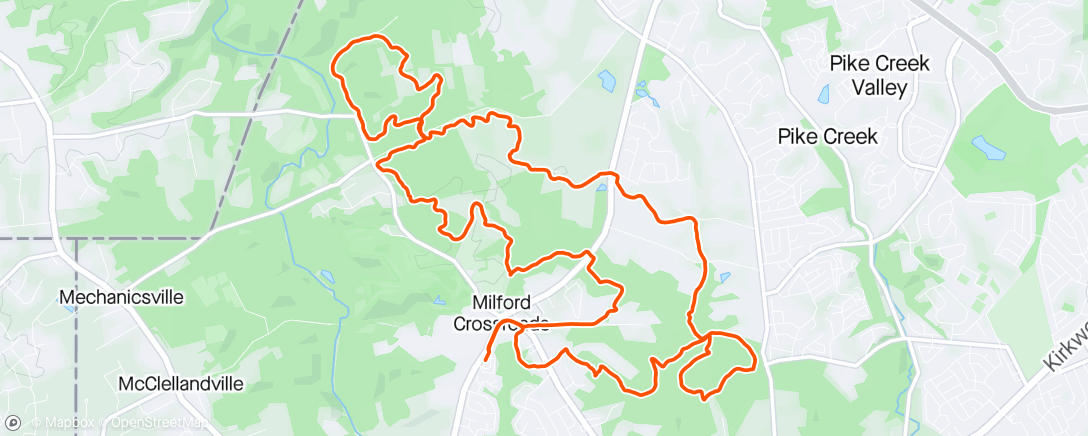 Map of the activity, Group Mountain Bike Ride