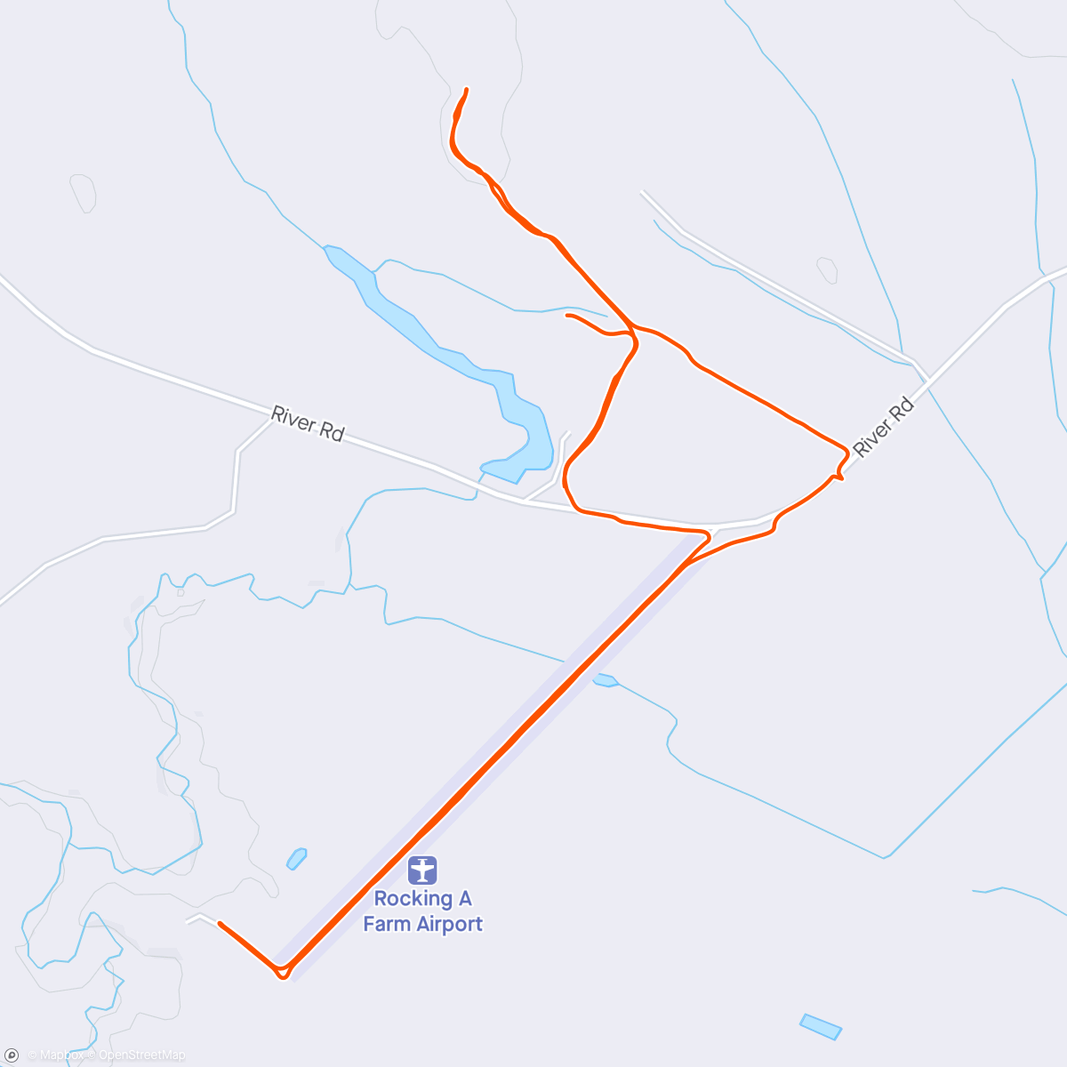 Map of the activity, Run with Archie Fox mostly on grass