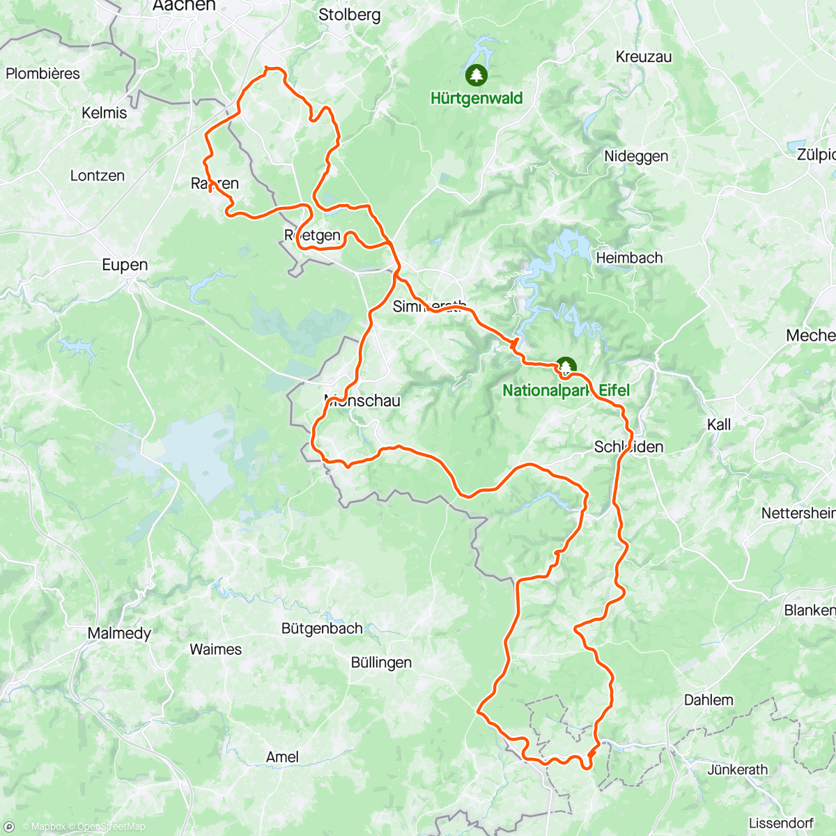 Map of the activity, Losheimer Graben