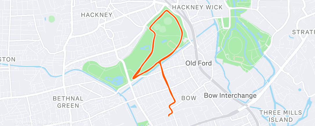 Map of the activity, Intervals