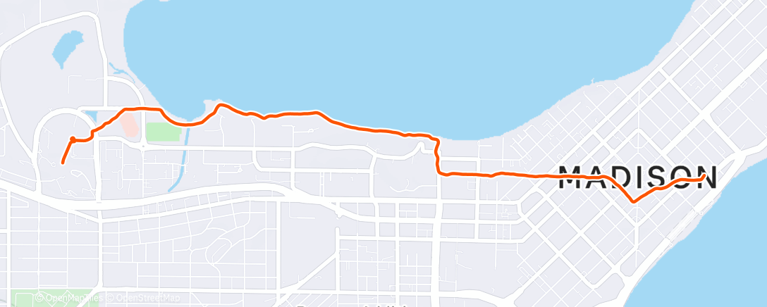 Map of the activity, Evening Ride