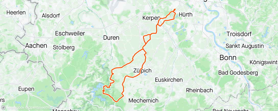 Mapa da atividade, Radfahrt am Morgen