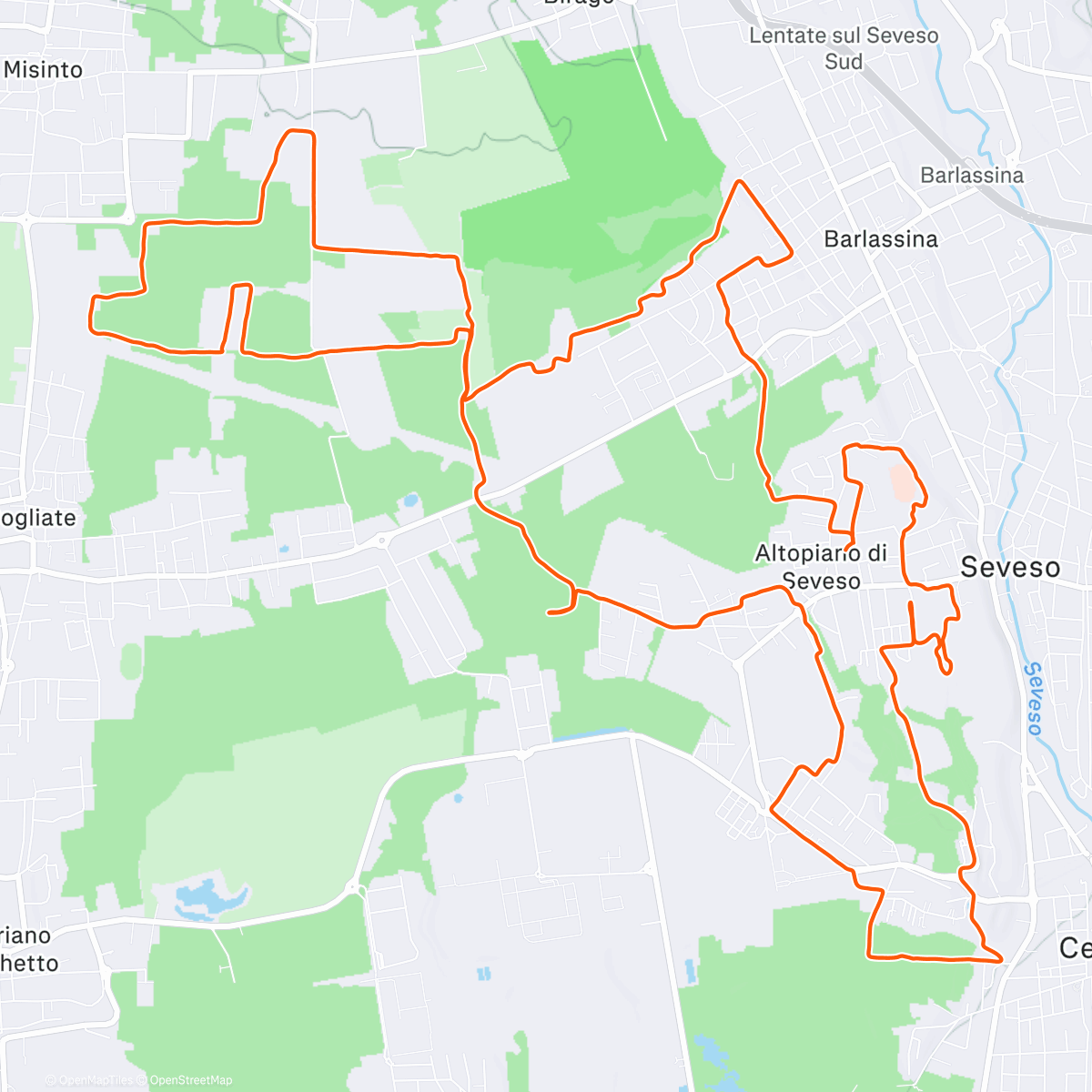 Map of the activity, Lunghetto in tapasciata